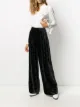 Image 2 of Emporio Armani floral jacquard palazzo trousers