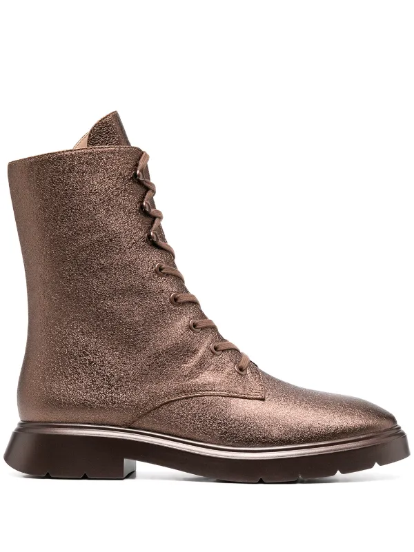 bronze ankle boots