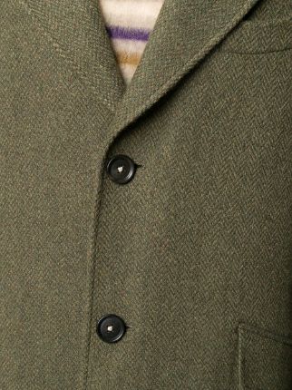 single breasted herringbone coat展示图