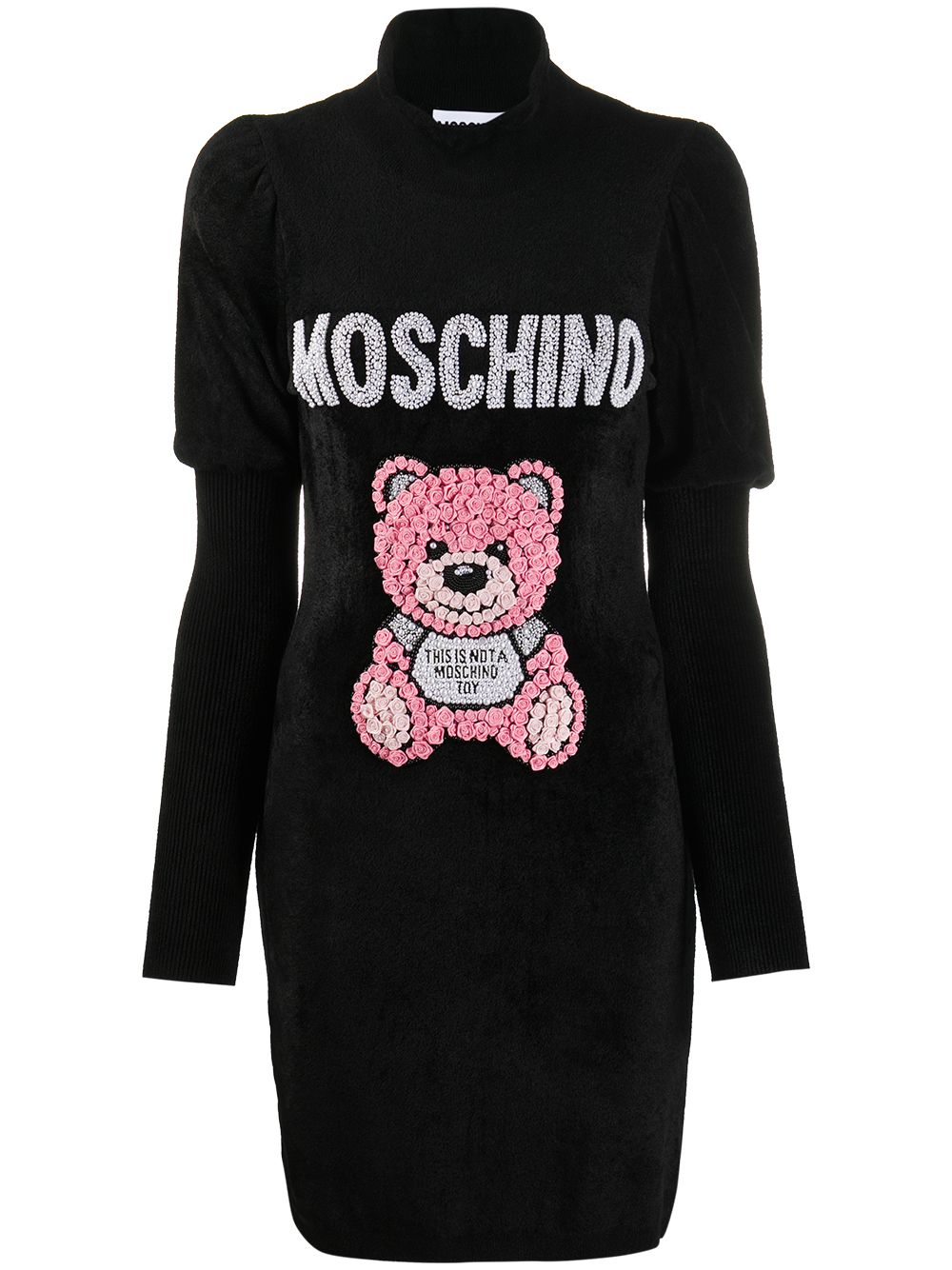 фото Moschino декорированное платье teddy