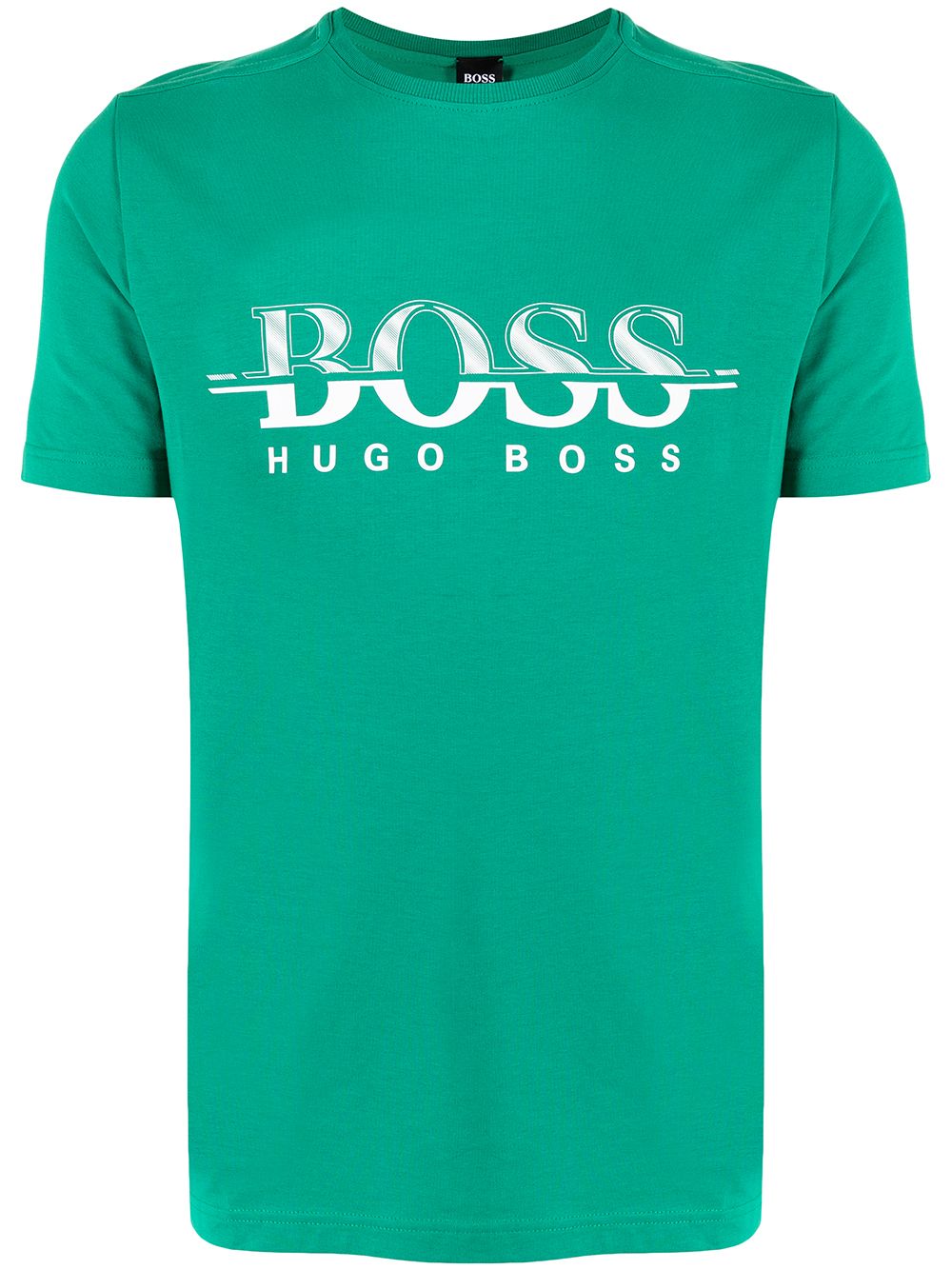 Hugo Boss Logo-print Short-sleeved T-shirt In Green