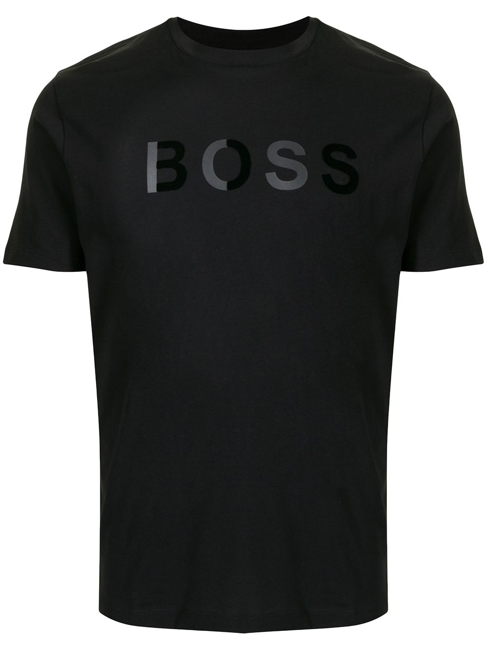 Hugo Boss Logo-print Short-sleeved T-shirt In Schwarz