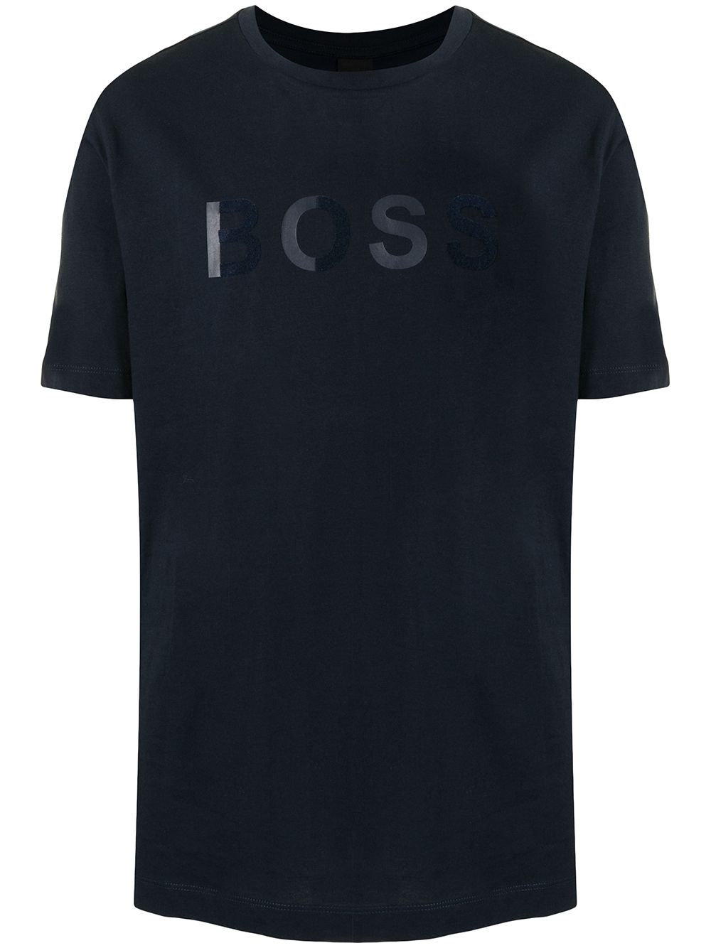 Hugo Boss Logo-print Short-sleeved T-shirt In Blau