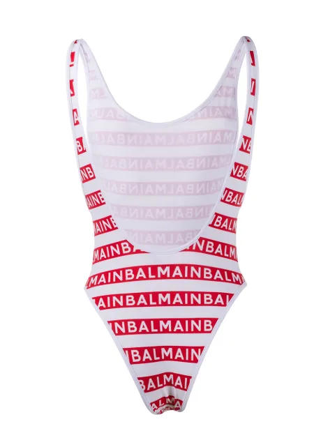 balmain applique swimsuit