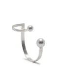 Hsu Jewellery Drawing A Circle Pearl Ear Sculpture ear cuff - Silver