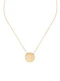 Hsu Jewellery Flowing Pattern single circle pendant necklace - Gold