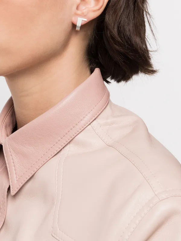Farfetch Donna Accessori Gioielli Orecchini Argento Orecchini asimmetrici con logo 