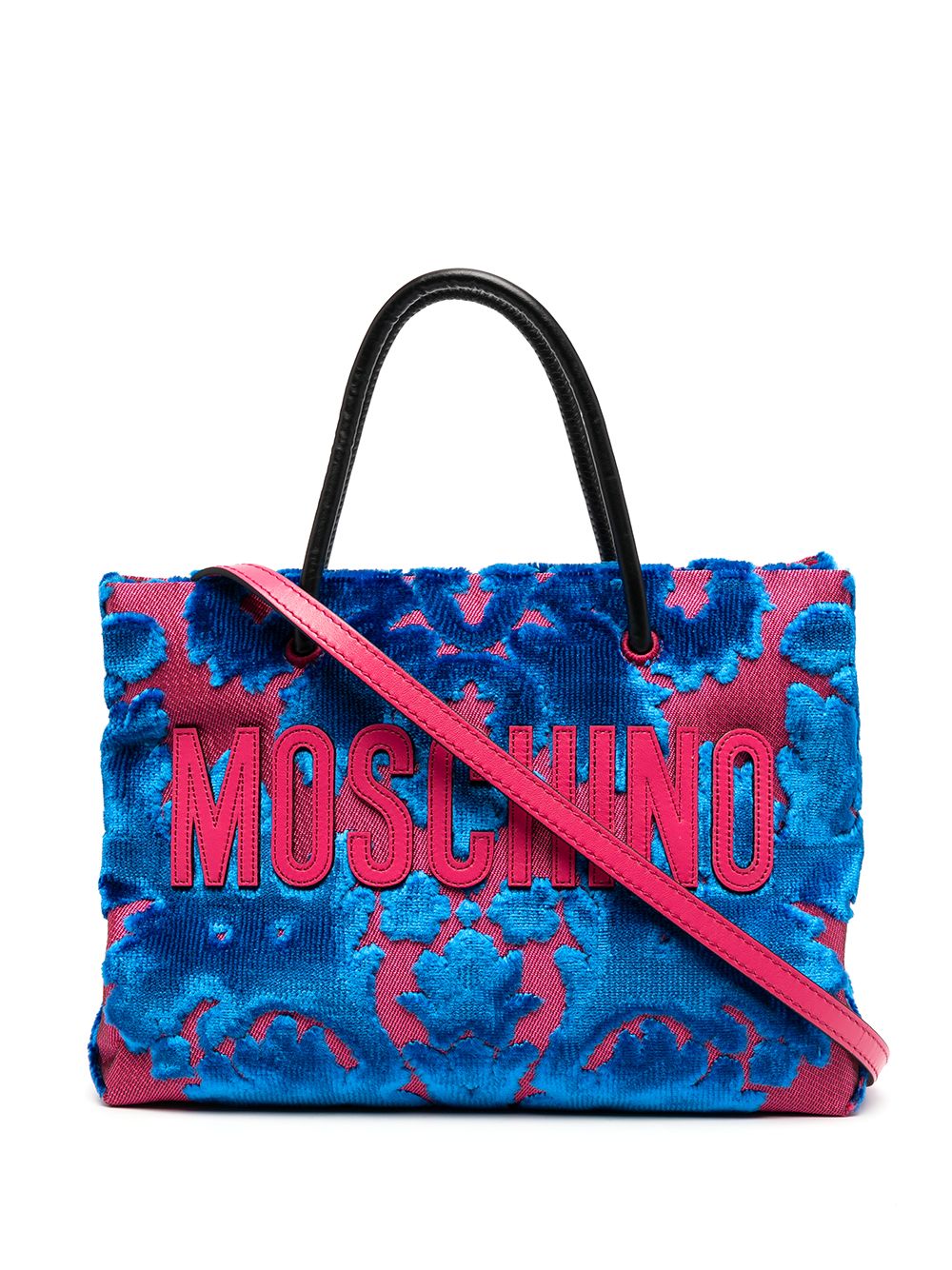 фото Moschino жаккардовая сумка-тоут tapestry