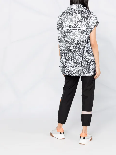 Adidas by Stella McCartney animal-print track gilet white \u0026 brown FU0281 -  Farfetch