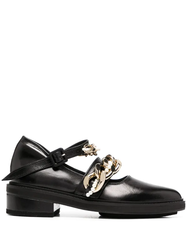 black pointed toe loafers