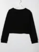 Image 2 of Elisabetta Franchi La Mia Bambina cropped embossed logo sweatshirt