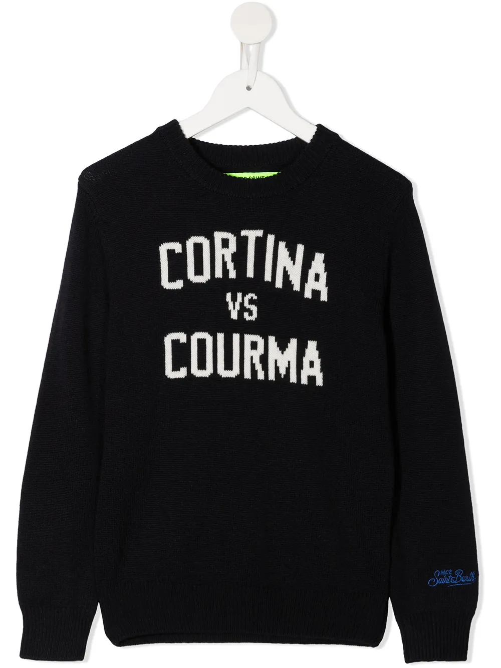 

MC2 Saint Barth Kids suéter con logo en intarsia - Azul