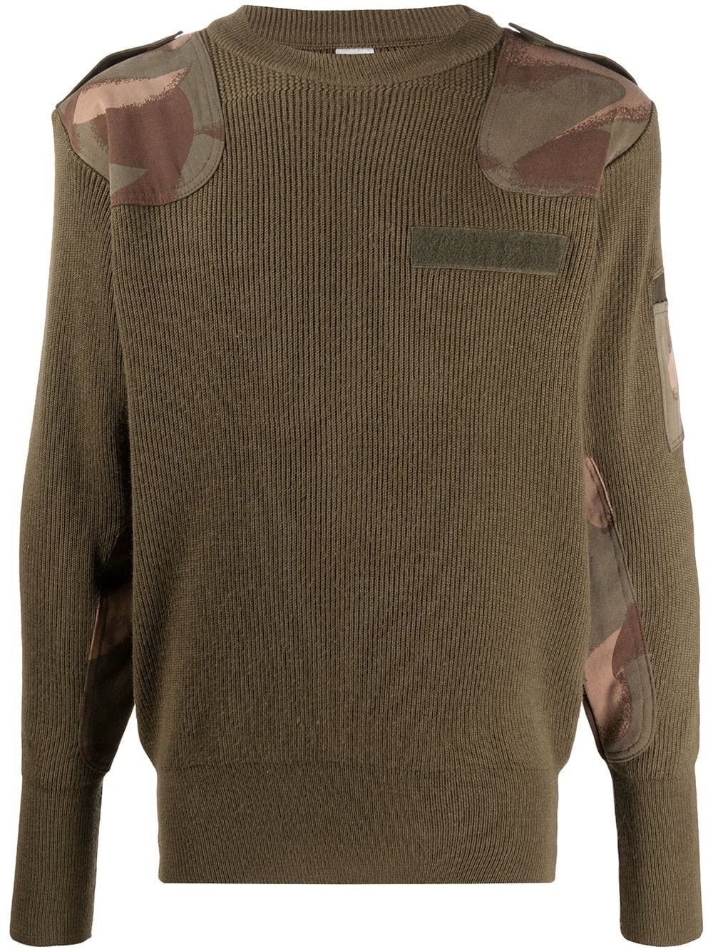 фото Myar свитер в рубчик с камуфляжными нашивками