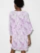 GANNI swirl-print pleated minidress