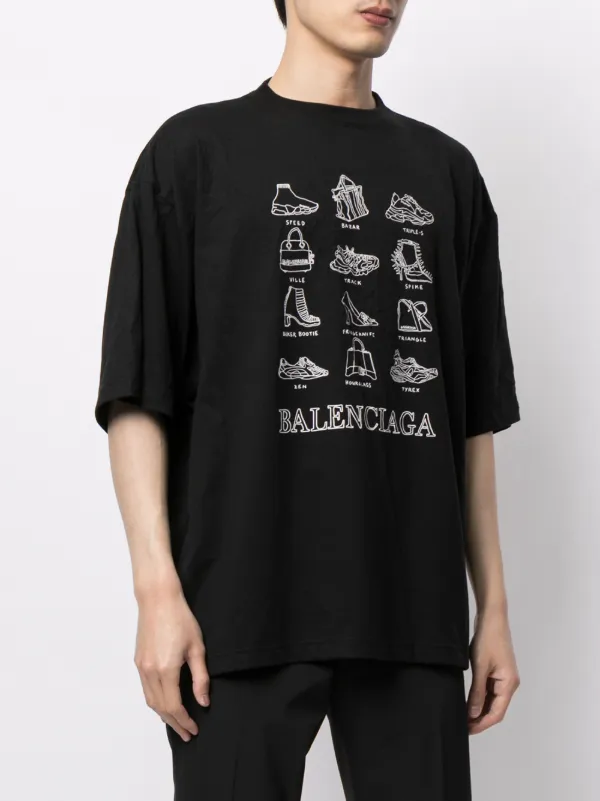 Balenciaga バレンシアガ プリント Tシャツ - FARFETCH