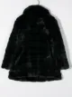 Image 2 of Bonpoint faux-fur tartan-check coat