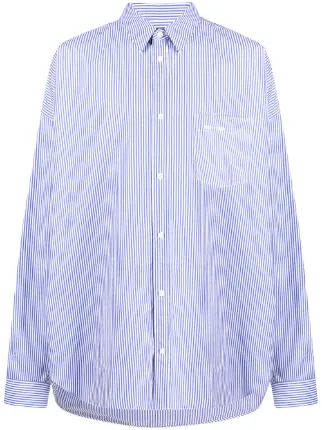 balenciaga oversized striped shirt