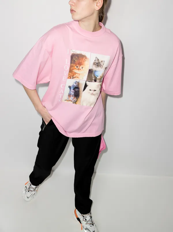 Shop Balenciaga I Love Cats T-shirt 