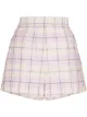 Image 1 of GANNI check-pattern elasticated-waist shorts
