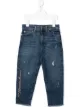 Image 1 of Emporio Armani Kids distressed straight-leg jeans