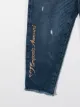 Emporio Armani Kids distressed straight-leg jeans