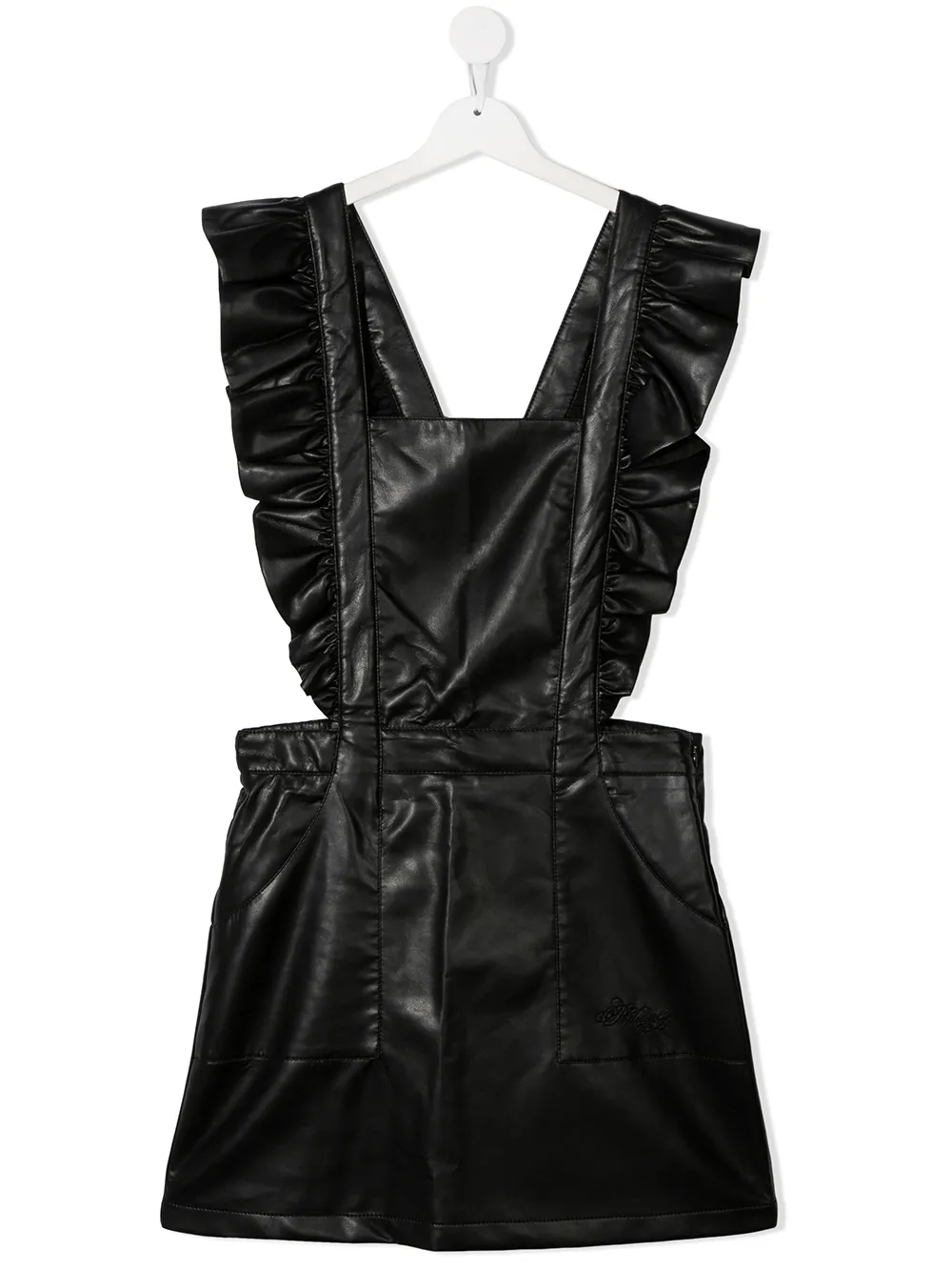 PHILOSOPHY DI LORENZO SERAFINI TEEN FAUX LEATHER PINAFORE DRESS