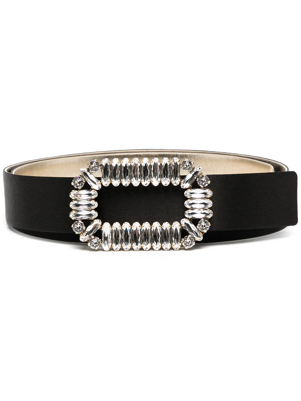 Roger Vivier cinturón con cristales en la hebilla | negro | Image 1