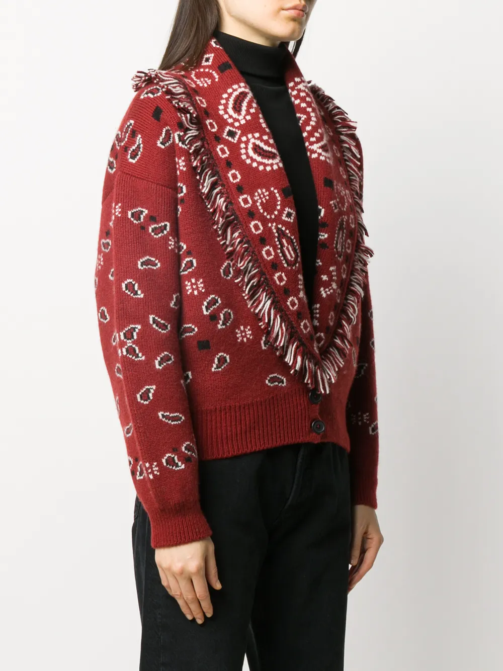 фото Alanui bandana intarsia-knit cardigan