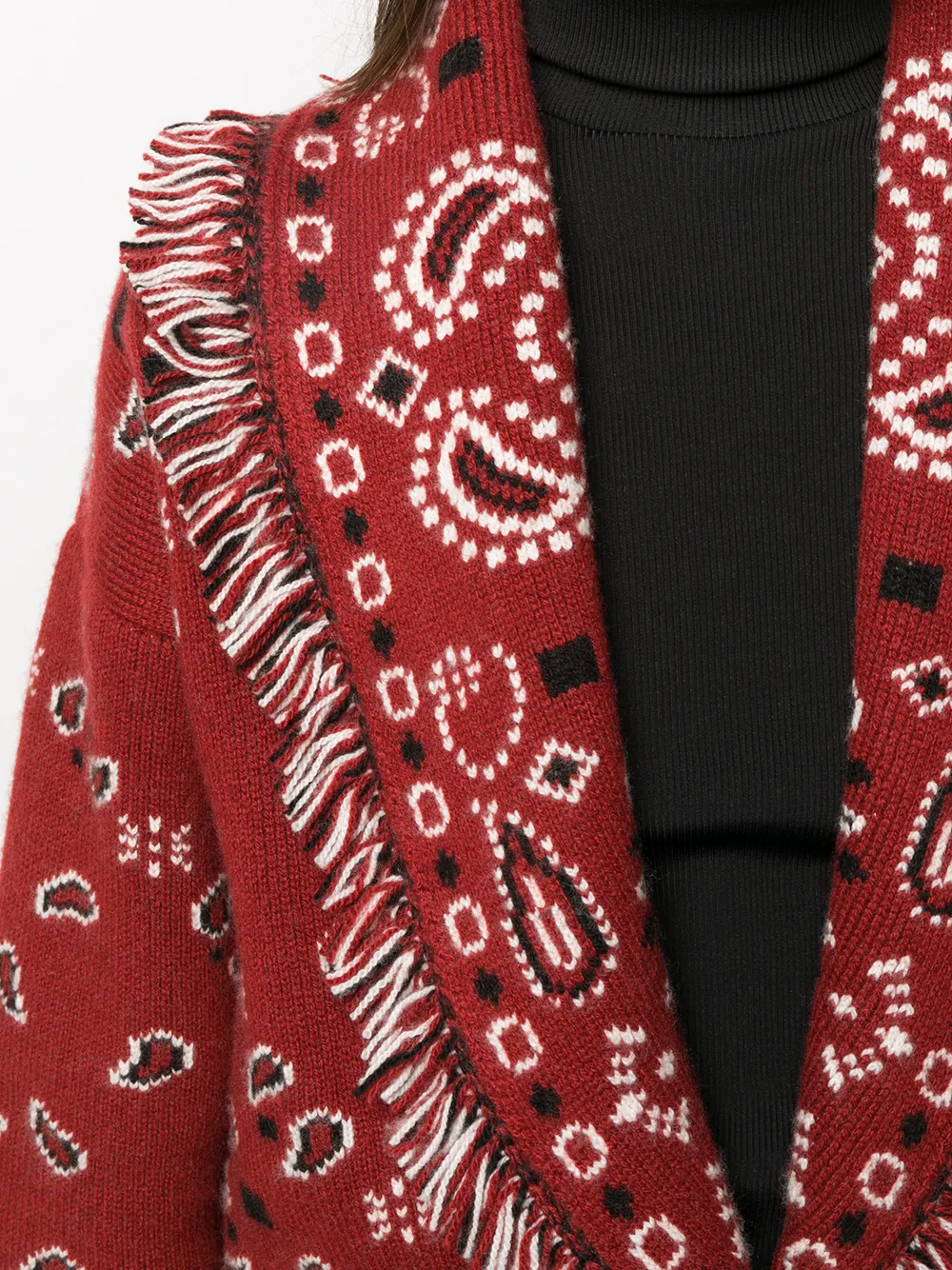 фото Alanui bandana intarsia-knit cardigan