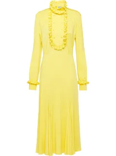 yellow ruffle gown