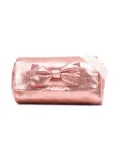 Hucklebones London Bow metallic-effect bag - Pink