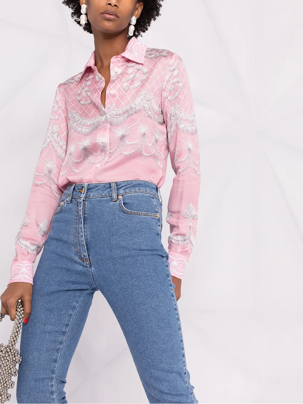 Moschino Cropped jeans Blauw