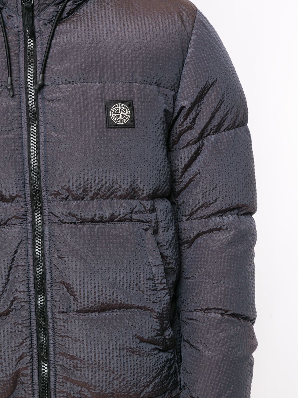 фото Stone island пуховик из сирсакера