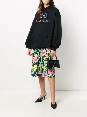 スカート BALENCIAGA HOURGLASS MINI SKIRT Balenciaga Washed Black Denim Mini Hourglass Skirt, Size 2