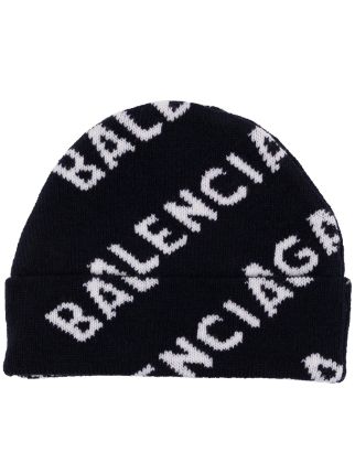 Balenciaga logo-embroidered Beanie Hat - Farfetch