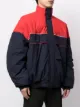 Balenciaga panelled high-neck coat