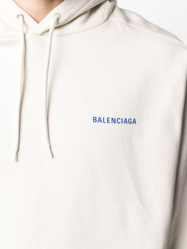 Balenciaga Logo Print Hoodie -