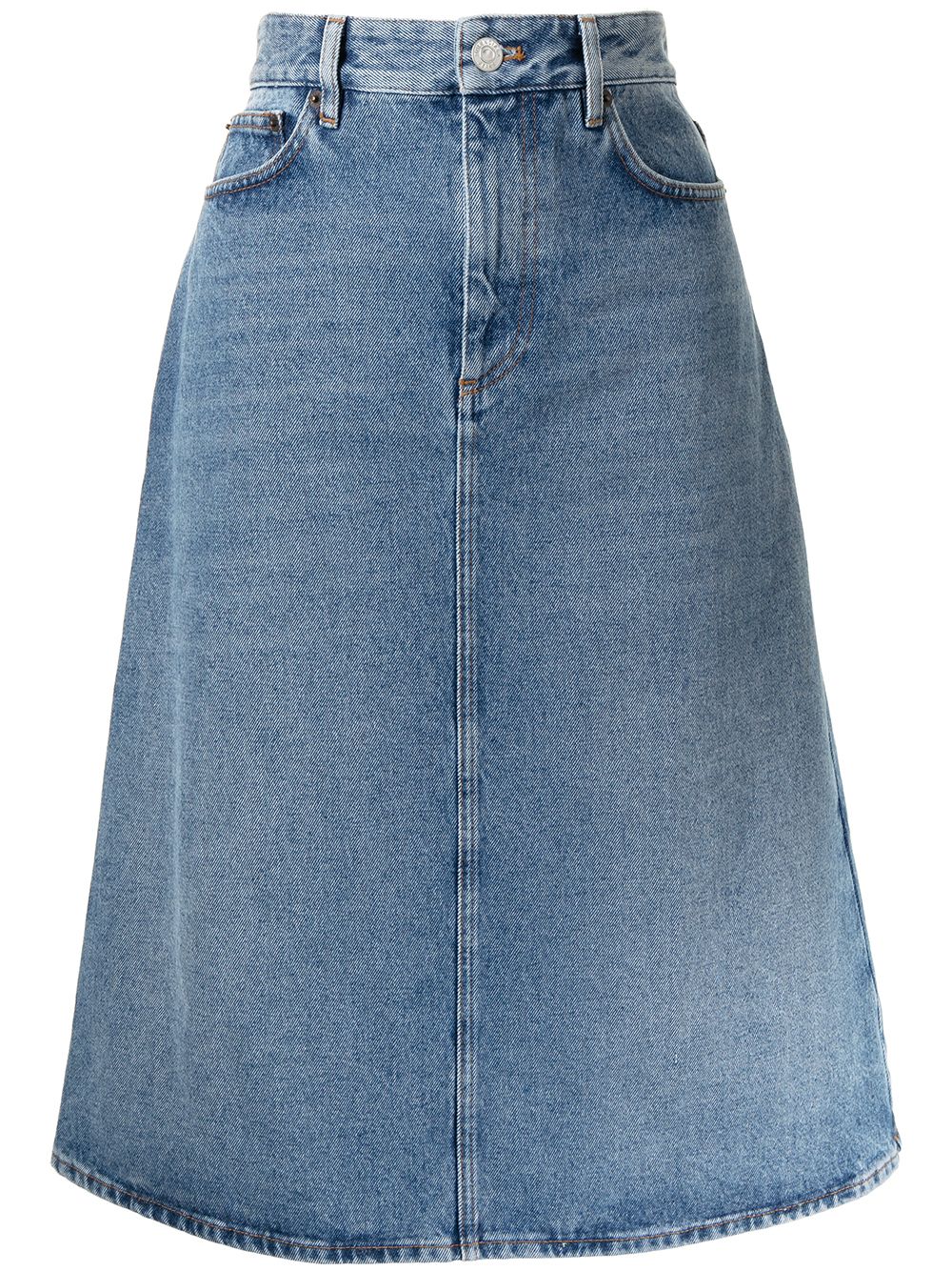 фото Balenciaga джинсовая юбка а-силуэта