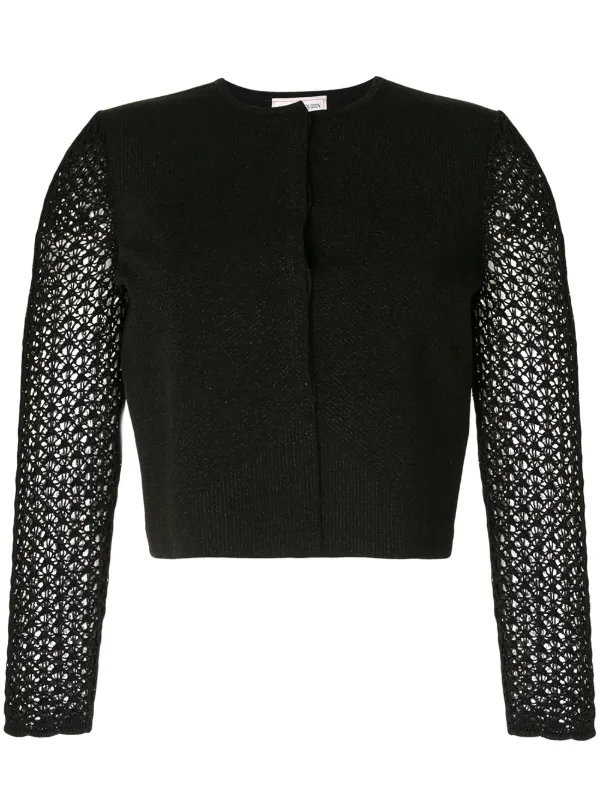 sheer sleeve cardigan