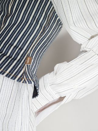 stripe-pattern corset top展示图