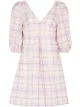 Image 1 of GANNI seersucker check mini dress