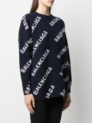 balenciaga logo jumper womens