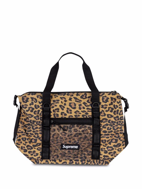 supreme zip tote leopard