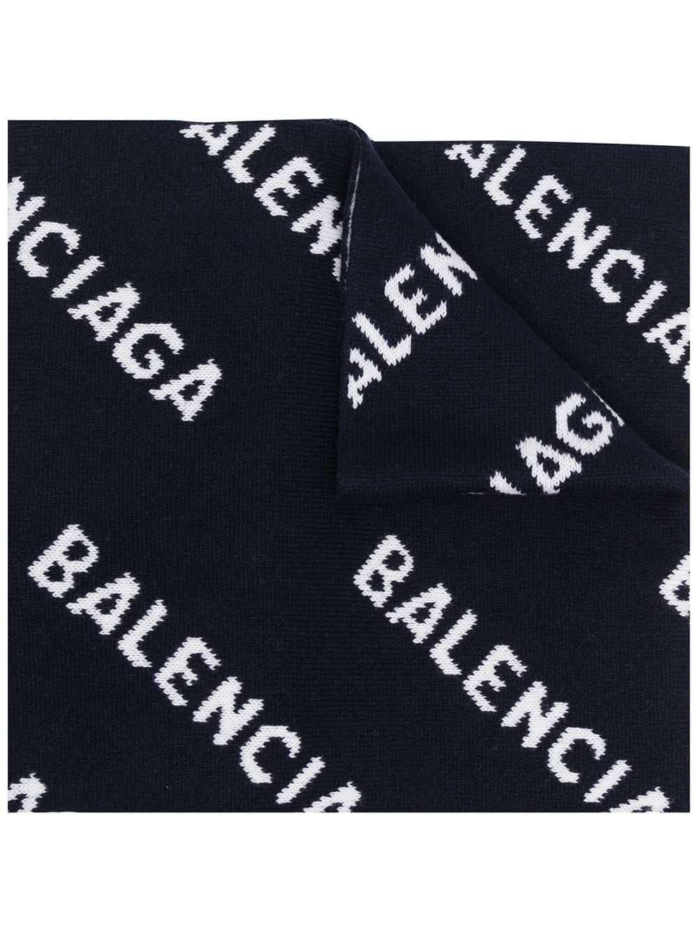 фото Balenciaga шарф вязки интарсия с логотипом