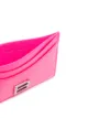 Balenciaga Porta-cartões prateado com placa de logo