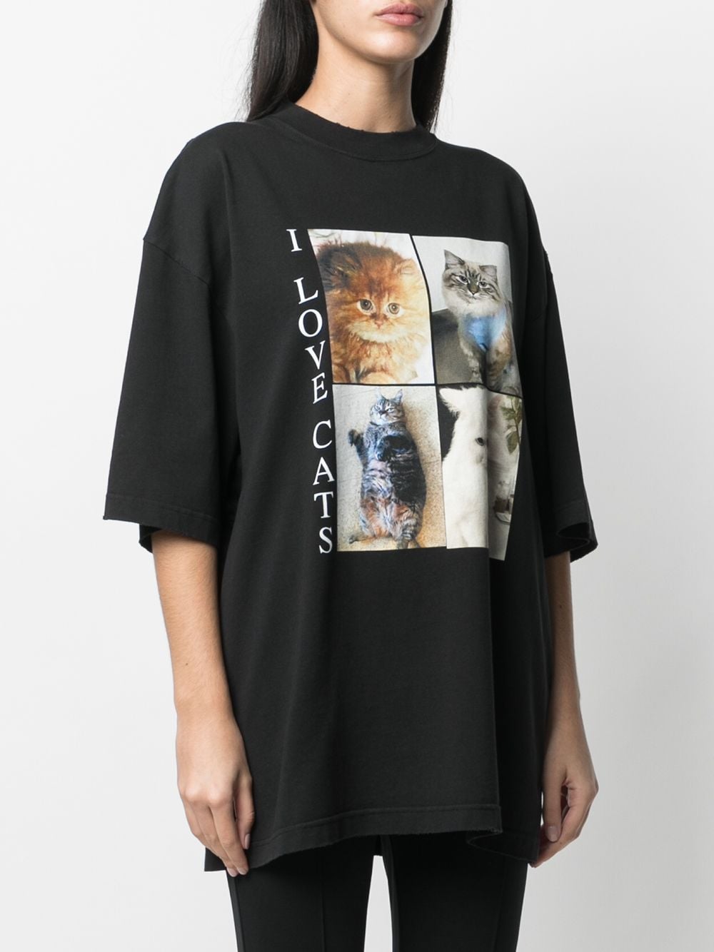 фото Balenciaga футболка с принтом i love cats