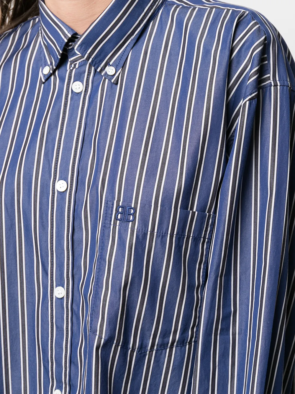 balenciaga oversized striped shirt