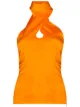 Image 1 of Materiel halter-neck silk top