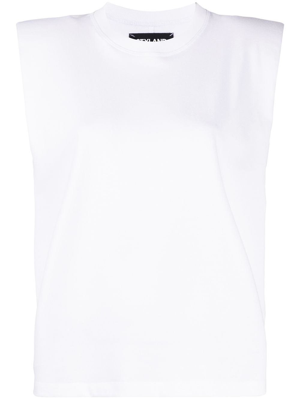 STYLAND CREW NECK SHOULDER PADS TOP