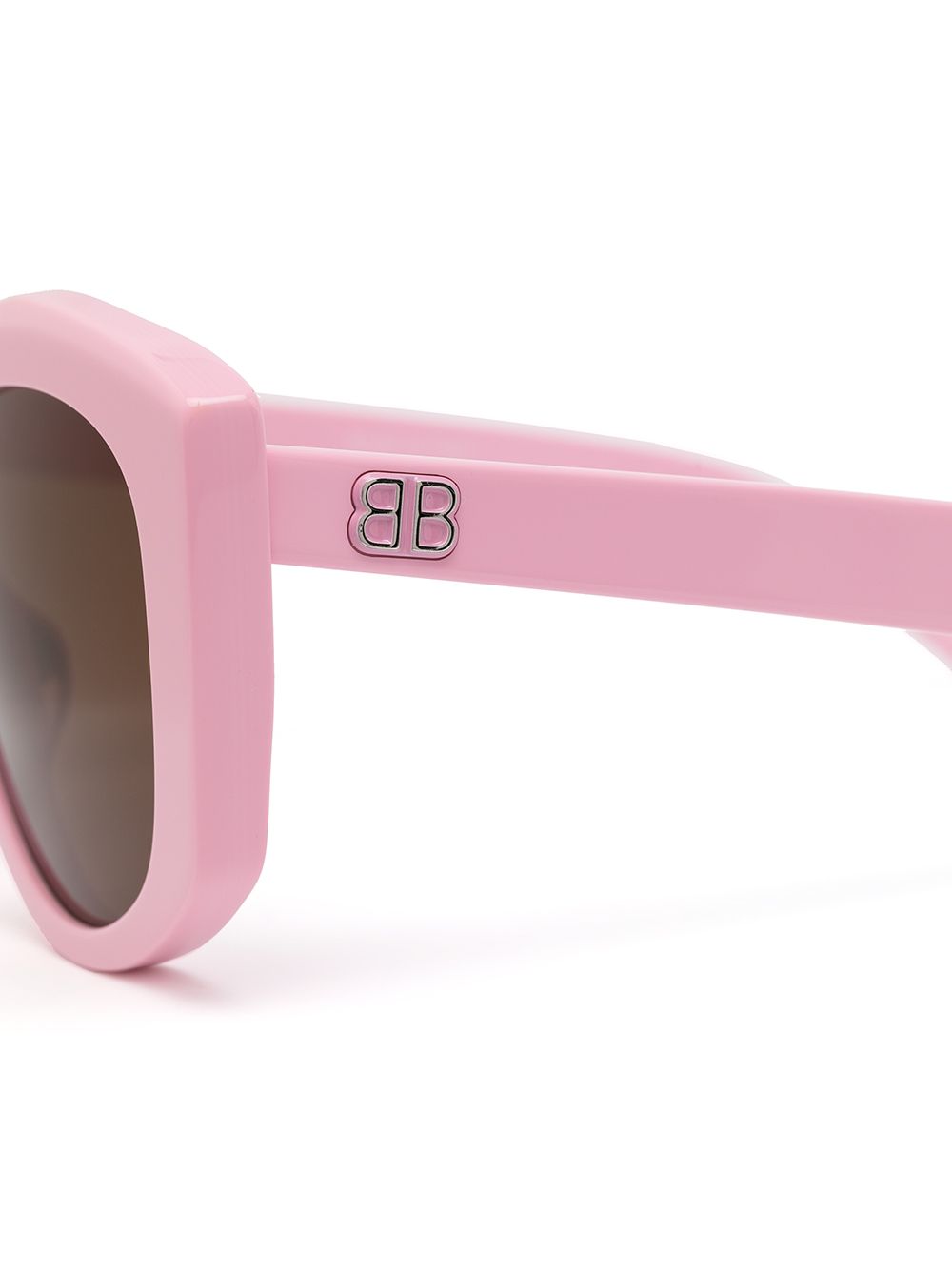 Shop Balenciaga Round-frame Tinted Sunglasses In Pink